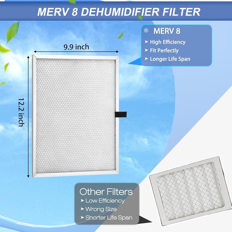 YDATTH Upgraded 6 Pack MERV 8 Replacement Set Dehumidifier Filter Compatible with ALORAIR Commercial Storm LGR Extreme,Only Applicable to Storm LGR Extreme Dehumidifier, filter Size 12.2x 9.9 x 0.4 - Image 2